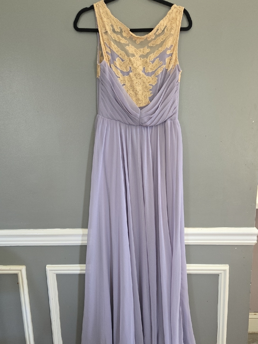 ASOS Lavender Maxi Dress with Cream Lace Back